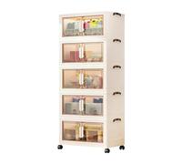 Ergocar Caja De Almacenamiento, Puerta De Apertura De Doble Apertura Magnética De Gran Capacidad, Cajas De Almacenamiento De Apilamiento Transparente Con Polea, Para Dormitorio, Sala De Estar