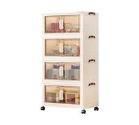 Ergocar Caja De Almacenamiento, Puerta De Apertura De Doble Apertura Magnética De Gran Capacidad, Cajas De Almacenamiento De Apilamiento Transparente Con Polea, Para Dormitorio, Sala De Estar