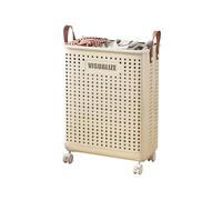 Ergocar Cesto Ropa Sucia Con Ruedas Universales Giratorias Móviles Móviles Mobile Dormitorio Transpirable Hollow Para Juguetes, Ropa, Organizador De Contenedores De Almacenamiento