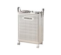 Ergocar Cesto Ropa Sucia Con Ruedas Universales Giratorias Móviles Móviles Mobile Dormitorio Transpirable Hollow Para Juguetes, Ropa, Organizador De Contenedores De Almacenamiento