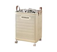 Ergocar Cesto Ropa Sucia Con Ruedas Universales Giratorias Móviles Móviles Mobile Dormitorio Transpirable Hollow Para Juguetes, Ropa, Organizador De Contenedores De Almacenamiento