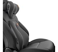 Ergocar Cojin Lumbar y Almohada de Cuello para Silla de Oficina/Coche/Juego, Blando Espuma de Memoria Alivio del Dolor de Espalda, Almohada Cuello & Lumbar Eléctrica,Black-Masaje