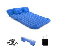 Ergocar Colchon Coche Portátil Bomba de Aire Eléctrica SUV MPV Plegable Doble Cama Colchones de Aire para Coche Camping para Viajes al Aire Libre, Piscina, Playa-Azul