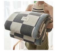 Ergocar Cubierta Manta De Peluche De Tamaño Grande Manta Suave Mantener Caliente Doble Cara De Beanfleet Manta De Peluche, Simple a Cuadros Patrón De Rayas 70.86×78.74 Pulgadas (Aprox. 180×200 Cm)