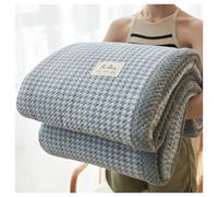 Ergocar Cubierta Manta De Peluche De Tamaño Grande Manta Suave Mantener Caliente Doble Cara De Beanfleet Manta De Peluche, Simple a Cuadros Patrón De Rayas 70.86×78.74 Pulgadas (Aprox. 180×200 Cm)