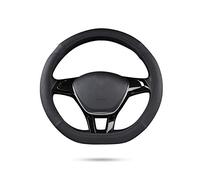 Ergocar Deporte Forma De D Funda Para Volante De Coche Antideslizante Volante De Coche Protector Microfibra PU Cuero Para Diámetro 38cm (15 ") (D-Negro)