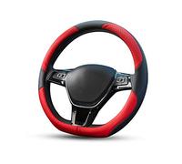Ergocar Deporte Forma De D Funda Para Volante De Coche Antideslizante Volante De Coche Protector Tipo D Transpirable Microfibra PU Cuero Para Diámetro 38cm (15 ") (Rojo)