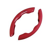 Ergocar Deporte Gamuza Funda Volante Coche Segmentadas Forma D & Redonda Universal Moda Cómodo Accesorios Coche Durable Transpirable Antideslizante 38cm(15"), Rojo