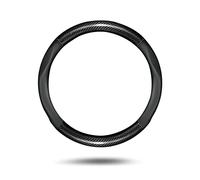 Ergocar Forma Redonda Funda Volante Coche Universal, Cuero con Fibra De Carbono, Antideslizante y Transpirable, Tamaño Estándar 36-39cm, para Todas Las Estaciones