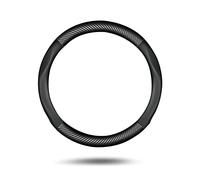 Ergocar Forma Redonda Funda Volante Coche Universal, Cuero con Fibra De Carbono, Antideslizante y Transpirable, Tamaño Estándar 36-39cm, para Todas Las Estaciones