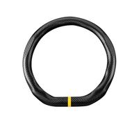 Ergocar Funda De Volante Fibra Carbono En Forma De D Antideslizante Transpirable y con Excelente Absorción del Sudor Elegante Funda Deportiva para Volante con Un Diámetro 15" (37,5-38 Cm)