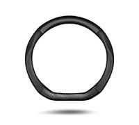 Ergocar Funda Volante Coche Universal en Forma de D, Funda Volante Coche Cuero con Fibra De Carbono, Antideslizante Funda Volante Transpirable Tamaño Estándar 36-39cm, para Todas Las Estaciones