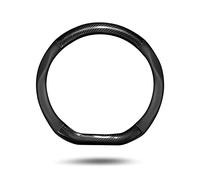 Ergocar Funda Volante Coche Universal en Forma de D, Funda Volante Coche Cuero con Fibra De Carbono, Antideslizante Funda Volante Transpirable Tamaño Estándar 36-39cm, para Todas Las Estaciones