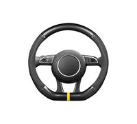 Ergocar Funda Volante De Coche Antideslizante Volante D Fibra de Carbono & Cuero PU para Diámetro 38cm (15 ")