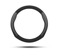 Ergocar Funda Volante De Coche Antideslizante Volante De Coche Protector Deporte Cuero de Microfibra y Cuero PU Para Diámetro 38cm (15 ") (D-Negro)