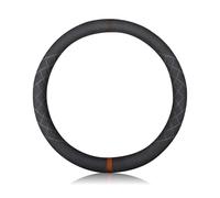 Ergocar Funda Volante De Coche Antideslizante Volante De Coche Protector Gamuza de Microfibra Caliente del Invierno Para Volante Diámetro 38cm (15 ") (Negro Marrón)