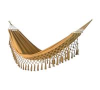 Ergocar Hamaca Doble De Algodón, con Una Carga Máxima De 220 Kg (Aproximadamente 485 Libras), Hamaca De Árbol De Tela Suave, con Borlas y Correas De Montaje Tejidas De Cola De Pez, con Bolsa Portátil