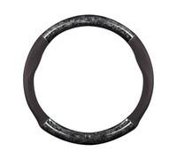 Ergocar Manga del Volante del Volante del Automóvil, Circular Forjando Fibra De Carbono y Manga del Volante del Volante del Material De Cuero, 37-38 Cm/14.5-15 Pulgadas, Suave, Estilo Deportivo