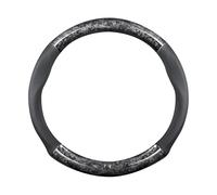 Ergocar Manga del Volante del Volante del Automóvil, Circular Forjando Fibra De Carbono y Manga del Volante del Volante del Material De Cuero, 37-38 Cm/14.5-15 Pulgadas, Suave, Estilo Deportivo