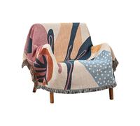 Ergocar Manta Bohemia Delgada y Cómoda De Punto con Borlas, Cálida con Patrones para Sofá, Suave Decoración para Sillones, Cama