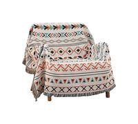 Ergocar Manta Bohemia, Delgado y Cómodo Manta De Punto con Borlas, Cálida Manta Bohemia para Sofá con Patrones, Suave Manta de Decoración para Sillones, Sofá, Cama