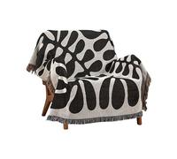 Ergocar Manta Bohemia, Delgado y Cómodo Punto con Borlas, Cálida Manta para Sofá con Patrones, Suave Decoración