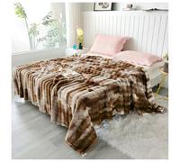 Ergocar Manta De Cubierta De Felpa Suave Artificial,Manta De Invierno, Felpa Gruesa y Cálida De Doble Cara,Manta Grande, Felpa Cómoda y Transpirable, Adecuada para Sofás, Camas, Viajes