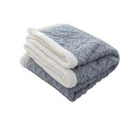 Ergocar Manta de Lana de Sherpa, Esponjosa Manta para Sofá de Franela, Manta Sofa Polar Jacquard Reversible de Sherpa, Manta Gruesa de Sofá, de Cama o de Sala de Estar