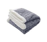 Ergocar Manta de Lana de Sherpa, Esponjosa Manta para Sofá de Franela, Manta Sofa Polar Jacquard Reversible de Sherpa, Manta Gruesa de Sofá, de Cama o de Sala de Estar