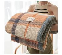 Ergocar Manta De Peluche Grande y Suave - Mantener Caliente - Doble Cara - Patrón de Rayas - 180x200 cm