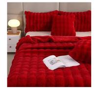 Ergocar Manta de piel sintética de conejo, reversible suave y cálida, decorativa y acogedora, para sofá, cama, sillón, jardín y más