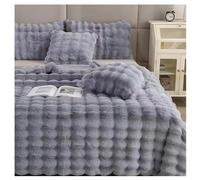 Ergocar Manta, Suave y Acogedora Manta de Piel de Conejo Sintética, Reversible Cálida Franela, Esponjosa y Gruesa para Sofa, Cama o Sala de Estar