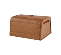 Ergocar Organizador Maletero Cuero Para Coche,Caja Almacenamiento, Contenedor Para Herramientas y Accesorios, Plegable, Con Tapa Magnética, Impermeable, Apto Para, Suv, Camioneta y Automóvil