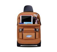 Ergocar Organizadores para Coche de Cuero de Pu de Lujo Protector de Asiento de Coche con Sostenedor de Tablet-Bolsillo, Organizador de Asiento Trasero de Coche Multifuncional (Marrón - 1 Pack)