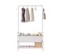 Ergocar Perchero Burro Ropa, Percha De Ropa De Gran Capacidad De Múltiples Capas Con Estante De Almacenamiento De Piso y Percha Colgante De Metal Colgadora De Dormitorio Multifuncional