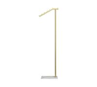 Ergocar Perchero de metal independiente, creativo colgador de metal decorativo con 7 ganchos y base de mármol, pequeño perchero de metal para colgar abrigos, sombreros, bufandas, bolsos