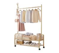 Ergocar Perchero Moderno, Estante De Zapato, Almacenamiento De Múltiples Capas, Poleas, Se Puede Mover y Estabilizarse, Estante De Ropa, Con Estante Inferior, Puede Colgar Ropa, Abrigos, Faldas