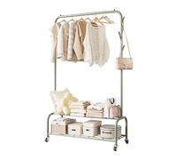 Ergocar Perchero, Perchero Independiente con Ruedas, Multifuncional Burro Ropa de Metálico, Montaje Fácil, para Ropa, Bolsos, Sombreros, Zapatos
