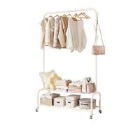 Ergocar Perchero, Perchero Independiente con Ruedas, Multifuncional Burro Ropa de Metálico, Montaje Fácil, para Ropa, Bolsos, Sombreros, Zapatos