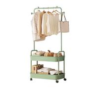 Ergocar Percheros Burro Metal Con Cestas Almacenamiento Sellado Múltiple y Perchas Independientes Móviles Con Percha Polea Pequeña Estante Ropa Moderna