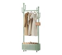 Ergocar Percheros Burro, Perchero Para Chaqueta y Sombrero Con Cesta, Diseño Multifuncional. Puede Moverse De Forma Estable a 360°, Adecuado Para Colocar En La Cama, La Sala De Estar y El Porche