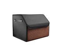 Ergocar Plegable Organizador de Maletero de Coche, Cuero PU y Ante Organizador de Coche para Almacenamiento con Asa, Organizador de Maletero con Tapa, Fácil de Limpiar, para Coches y SUV