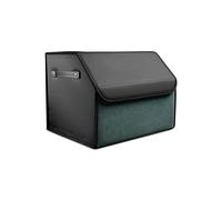 Ergocar Plegable Organizador de Maletero de Coche, Cuero PU y Ante Organizador de Coche para Almacenamiento con Asa, Organizador de Maletero con Tapa, Fácil de Limpiar, para Coches y SUV