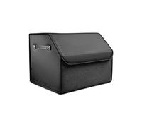Ergocar Plegable Organizador de Maletero de Coche, Cuero PU y Ante Organizador de Coche para Almacenamiento con Asa, Organizador de Maletero con Tapa, Fácil de Limpiar, para Coches y SUV