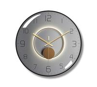 Ergocar Reloj de metal silencioso Art Deco para sala y dormitorio, oficina