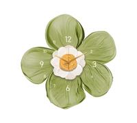 Ergocar Reloj De Pared, Art Déco, Moderno Reloj Pared con Flores Cristal y Porcelana, Funciona con Pilas, Ideal para Sala De Estar, Dormitorio, Estudio y Oficina