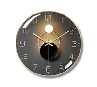 Ergocar Reloj de Pared Art Deco Moderno y Silencioso en Metal - Para Sala de Estar, Dormitorio, Sala de Estudio, Oficina