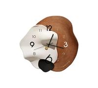 Ergocar Reloj De Pared, Art Deco Sin Ticking Sounds Modern Crystal Porcelana Dial Tridimensional Adecuado para Sala Estar,Dormitorio, Estudio, Decoración De La Oficina