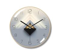 Ergocar Reloj de pared de metal silencioso y moderno, sin tictac, adecuado para sala de estar, dormitorio, sala de estudio, oficina