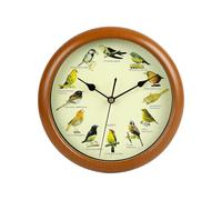 Ergocar Reloj De Pared De Pájaro Doce Batería De Canto De Pájaros Alimentado (33.02 Cm) 13 Pulgadas
